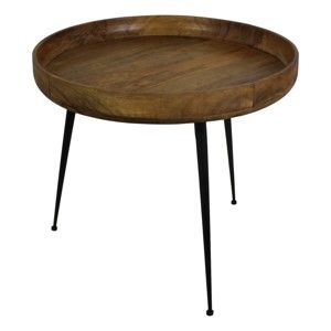 Příruční stolek z mangového dřeva HSM collection Ventura, ⌀ 60 cm