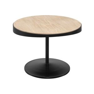 Odkládací stolek s deskou z dubového dřeva Wewood - Portuguese Joinery Drop, Ø 60 cm