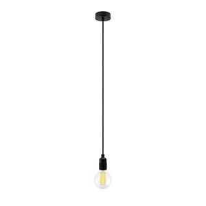 Černé závěsné svítidlo s žárovkou Bulb Attack Uno Basic Globe