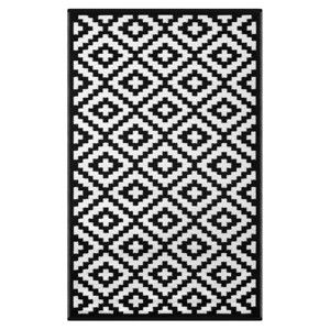 Černo-bílý oboustranný koberec vhodný i do exteriéru Green Decore Gahna, 150 x 240 cm