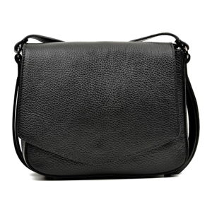Dámská kožená kabelka přes rameno v černé barvě Carla Ferreri Cristina