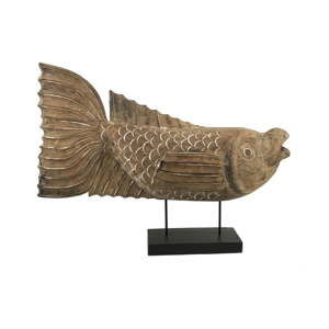 Dekorativní soška z teakového dřeva Moycor Carved Fish