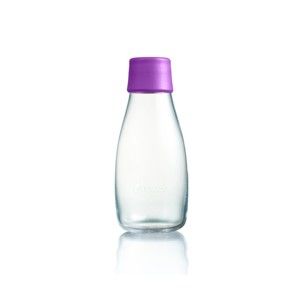 Fialová skleněná lahev ReTap s doživotní zárukou, 300 ml