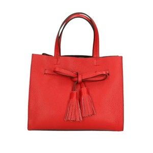 Červená kožená kabelka Roberto Buono Ines