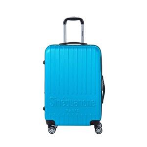 Tyrkysově modrý cestovní kufr na kolečkách s kódovým zámkem SINEQUANONE Chandler, 71 l