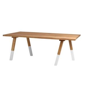 Jídelní stůl v dekoru dubového dřeva Custom Form Wolker, délka 200 cm