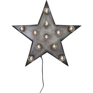Šedá nástěnná světelná dekorace Kare Design Star