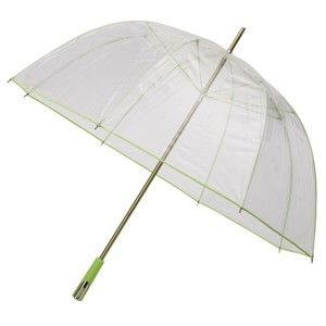 Transparentní větruodolný golfový deštník se zelenými detaily Ambiance Birdcage Ribs, ⌀ 110 cm
