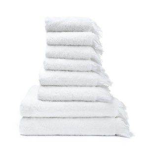 Set 6 bílých ručníků a 2 osušek Casa Di Bassi Bath