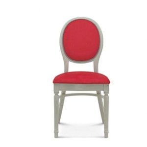 Červená dřevěná židle Fameg Lise
