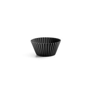 Sada 6 černých silikonových košíčků na muffiny Lékué Single, ⌀ 7 cm