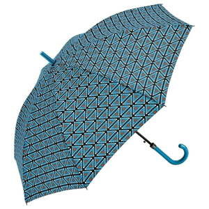 Modrozelený holový deštník Ambiance Patchwork, ⌀ 122 cm