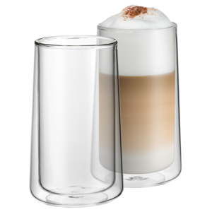 Sada 2 sklenic na latte s dvojitou stěnou WMF, výška 13 cm