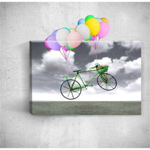 Nástěnný 3D obraz Mosticx Bike With Balloons, 40 x 60 cm
