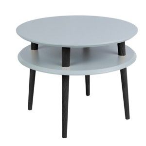 Tmavě šedý konferenční stolek s černými nohami Ragaba UFO, Ø 57 cm