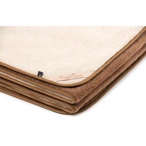 Hnědo-béžová deka z velbloudí vlny Royal Dream Cappucino and Chocolate, 160 x 200 cm