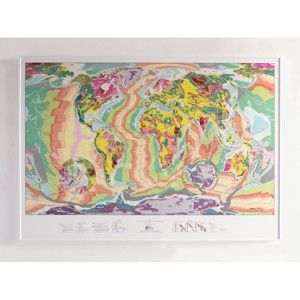 Mapa v průhledném pouzdře The Future Mapping Company World Geology Map, 100 x 70 cm