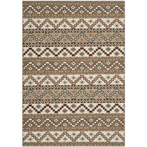 Hnědý koberec vhodný do exteriéru Safavieh Una, 90 x 150 cm