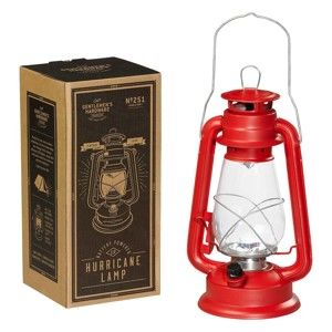 Červená lucerna Gentlemen's Hardware Hurrricane Lamp