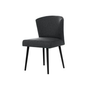 Tmavě šedá jídelní židle s černými nohami My Pop Design Richter