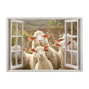 Vinylová nástěnná samolepka Sheeps, 70 x 50 cm
