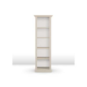 Mléčně bíle lakovaná knihovna z borovicového dřeva Steens Monaco, výška 198,5 cm
