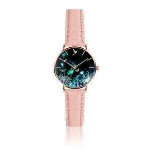 Dámské hodinky s růžovým páskem z pravé kůže Emily Westwood Dream