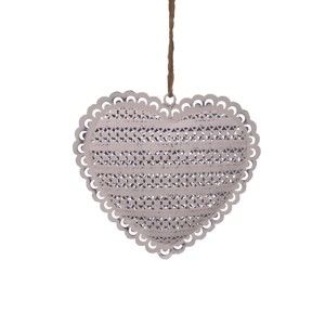 Dekorativní závěsné srdce Antic Line Heart, 14 cm