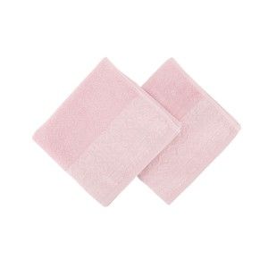 Sada 2 růžových ručníků z čisté bavlny Handy, 50 x 90 cm