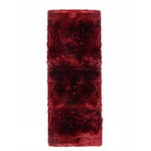 Červený koberec z ovčí vlny Royal Dream Zealand Long, 70 x 190 cm