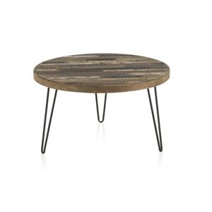 Konferenční stolek s deskou z jilmového dřeva Geese Cala, ⌀ 71 cm