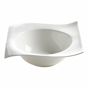 Bílá porcelánová salátová mísa Maxwell & Williams Motion, 23,5 x 23,5 cm