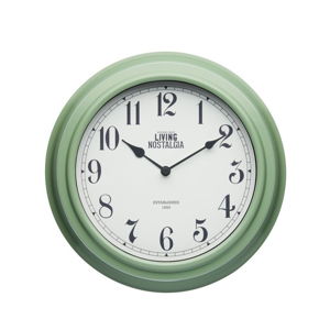Zelené nástěnné hodiny Kitchen Craft Living Nostalgia, Ø 25,5 cm