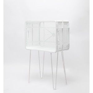 Bílý odkládací stolek z recyklovaného plastu Really Nice Things Eco