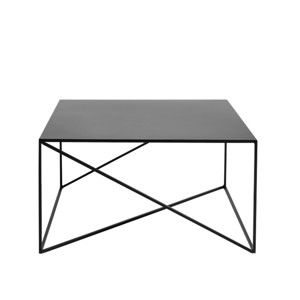 Černý konferenční stolek CustomForm Memo, 80 x 80 cm