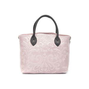 Růžová kožená kabelka Renata Corsi Malto