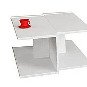 Dvojitý bílý konferenční stolek Double