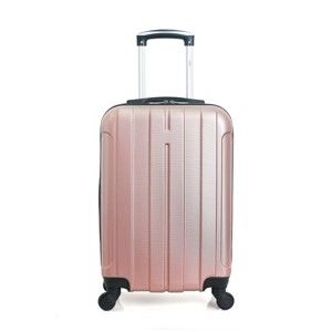 Cestovní kufr v barvě růžového zlata na kolečkách Hero Fogo, 36 l