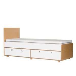 Bílá jednolůžková postel Durbas Style