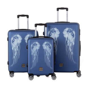 Sada 3 modrých cestovních kufrů Berenice Wings