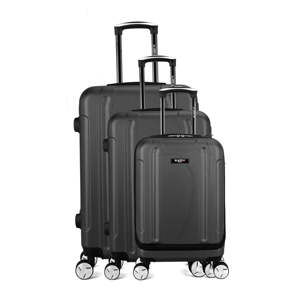 Sada 3 černých cestovních kufrů na kolečkách Bluestar Baltimore