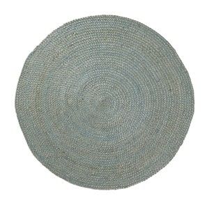 Modrý jutový koberec Kave Home Dip, Ø 100 cm