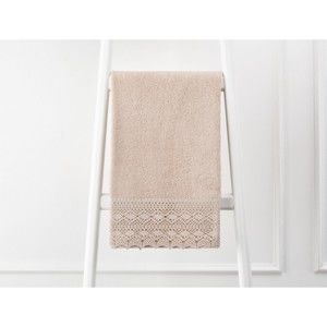 Hnědý ručník z čisté bavlny Madame Coco, 50 x 76 cm