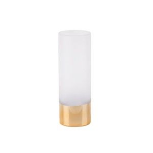 Bílo-zlatá skleněná váza PT LIVING Glamour, výška 25 cm