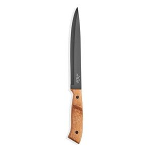 Černý nůž s dřevěnou rukojetí The Mia Cutt Chef, délka 20 cm