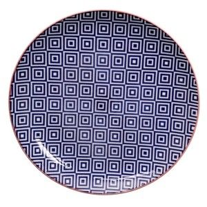 Modrý talíř Tokyo Design Studio Geo Eclectic, 25,7 cm