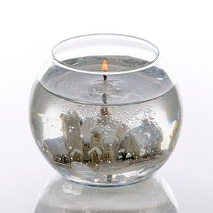 Kulatá Stoneglow svíčka Snowscene, 24 hodin hoření