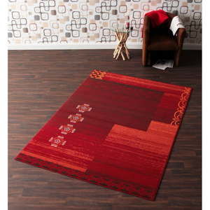 Červený koberec Hanse Home Rojalo, 60 x 110 cm