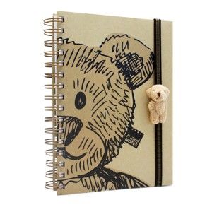 Zápisník A6 Makenotes Bear With Doll, 160 stránek