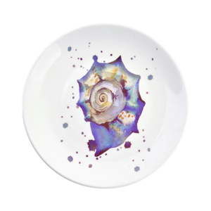 Dekorativní keramický talíř Clayre & Eef Seasnail, ⌀ 20 cm